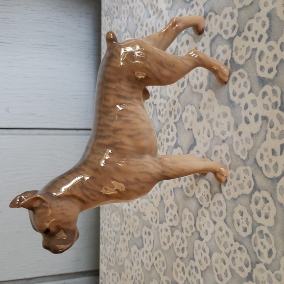 Two Boxer Dog Figurines Porcelain Figurine Copenhagen - Picture 5 of 16